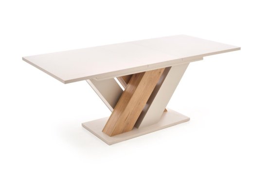 Rozkladací jedálenský stôl BRANDON 160(200)x90 kašmír/dub cremona
