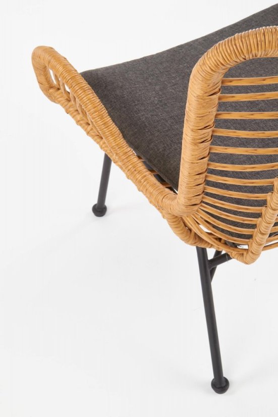 Kreslo IKARO prírodné/sivé