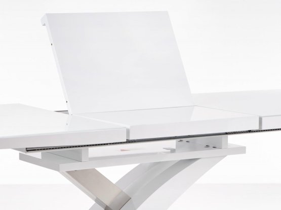 Rozkladací jedálenský stôl SANDOR 2 160(220)x90 biely