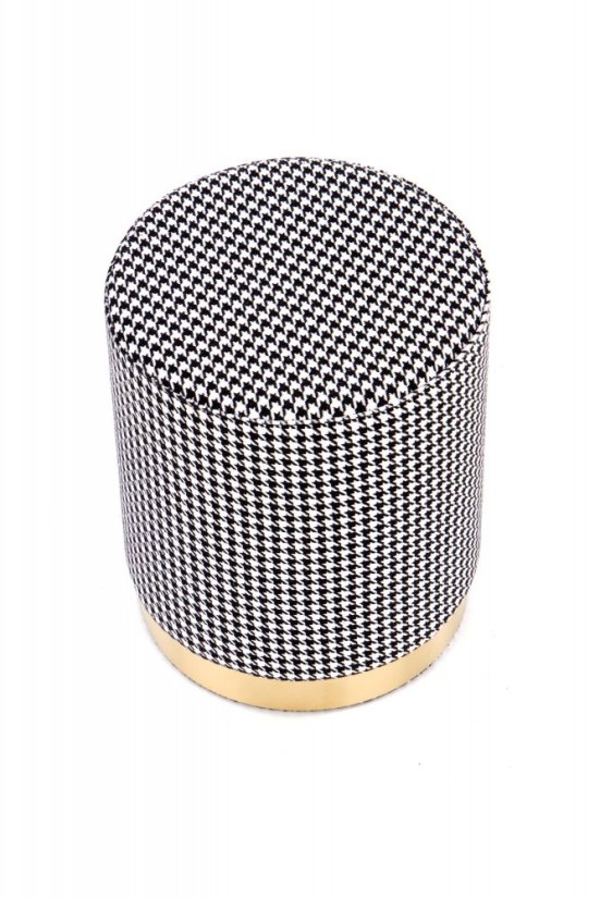 Taburet ARUNA černý/bílý