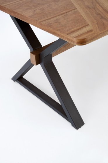 Rozkladací jedálenský stôl BARON 200(350)x100 orech/čierna