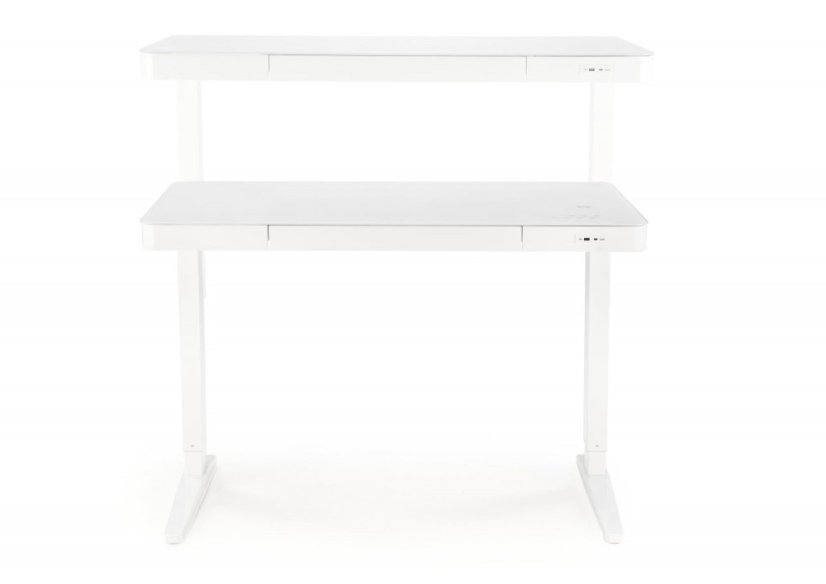 Písací stôl B52 s funkciou výškového nastavenia biely