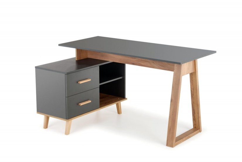 Písací stôl SERGIO XL antracit/dub wotan