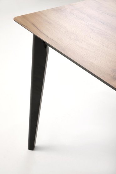 Rozkládací jídelní stůl GULIAN 140(180)x80 dub wotan/černý