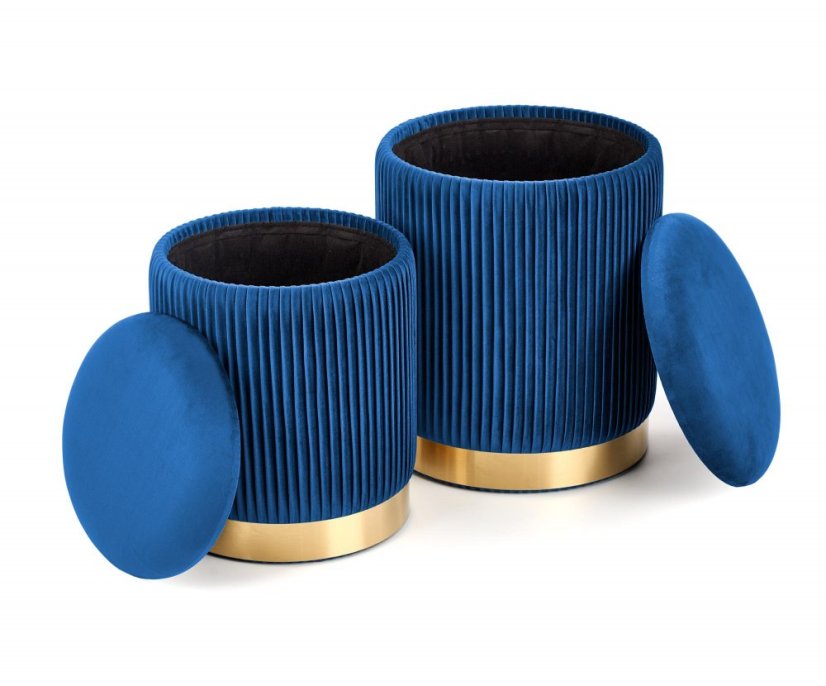 Set 2 taburetů MONTY námořnická modrá