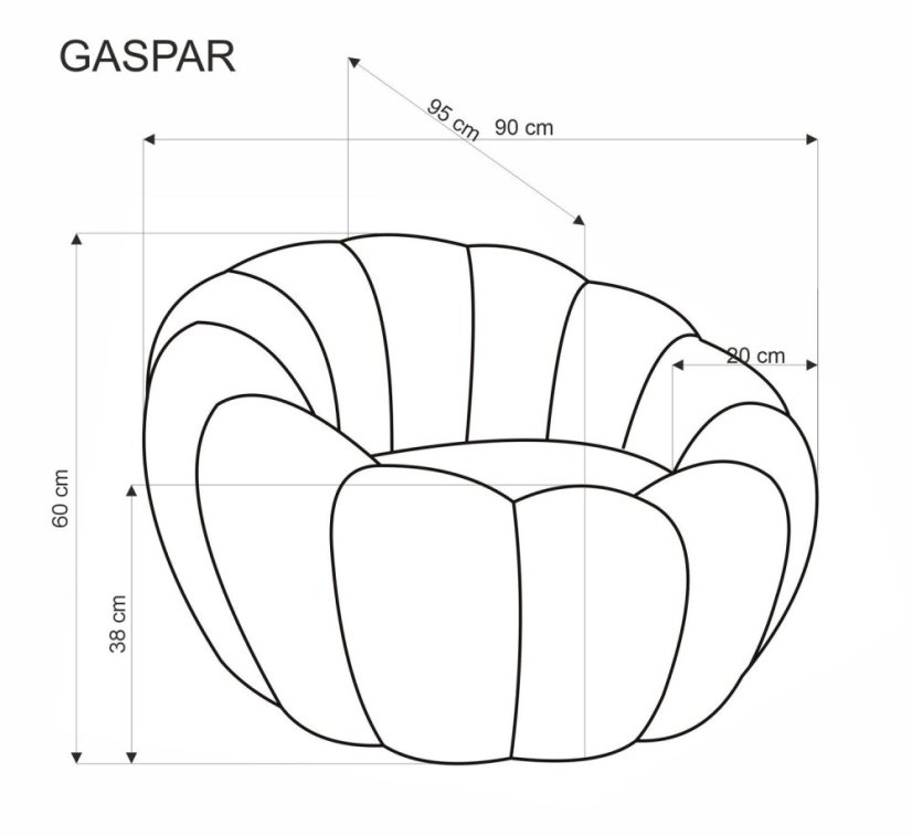 Čalúnené kreslo GASPAR 2 béžové