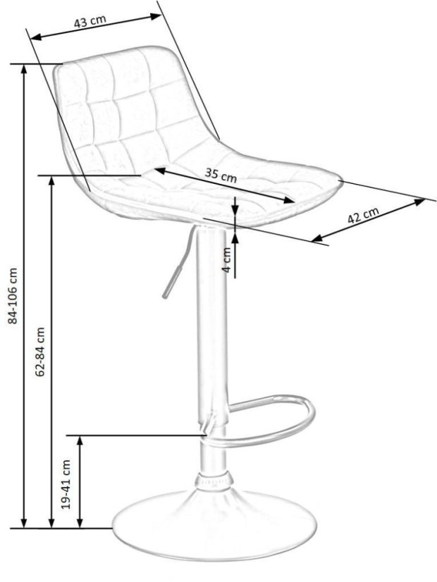 Barová židle H95 béžová