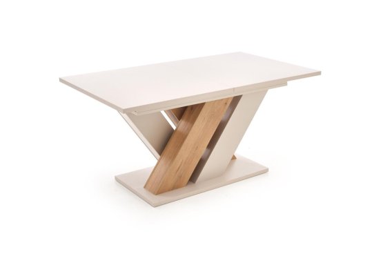 Rozkladací jedálenský stôl BRANDON 160(200)x90 kašmír/dub cremona