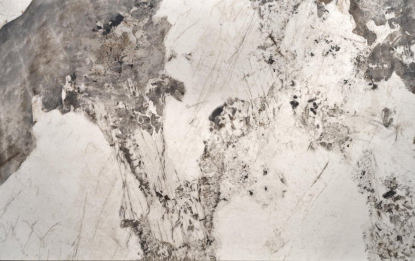 Rozkládací jídelní stůl FERNANDO bílý mramor/černý