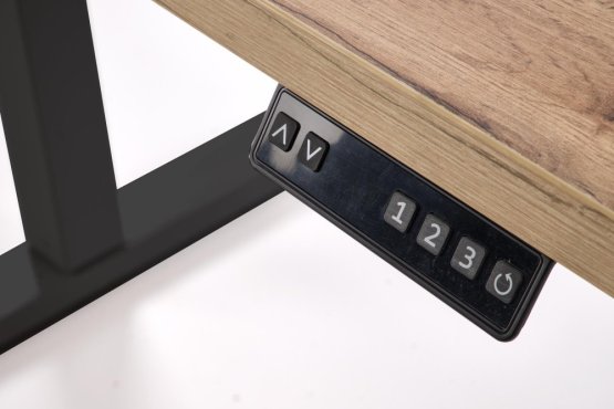 Výškovo nastaviteľný písací stôl B54 dub artisan/čierna