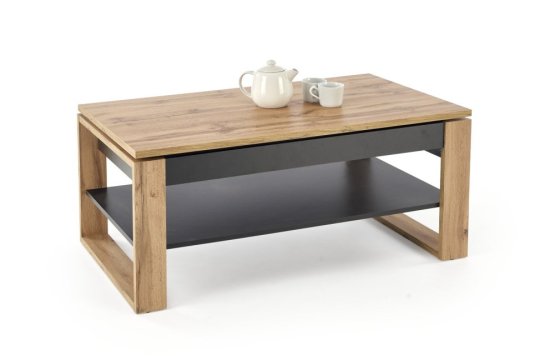Konferenčný stolík BETTY so zdvíhacou doskou dub artisan/čierna