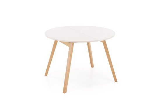 Rozkladací jedálenský stôl RUBEN 102(142)x102 kašmír/prírodný