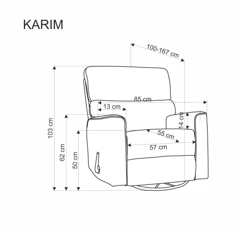 Relaxační křeslo KARIM béžové