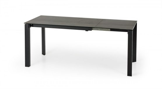 Rozkladací jedálenský stôl HORIZON 120(180)X85 sivý/čierny
