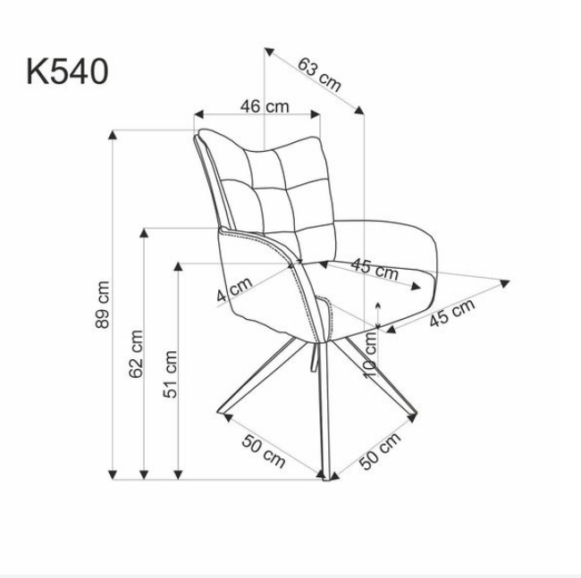 Jídelní křeslo K540 WD béžová / přírodní