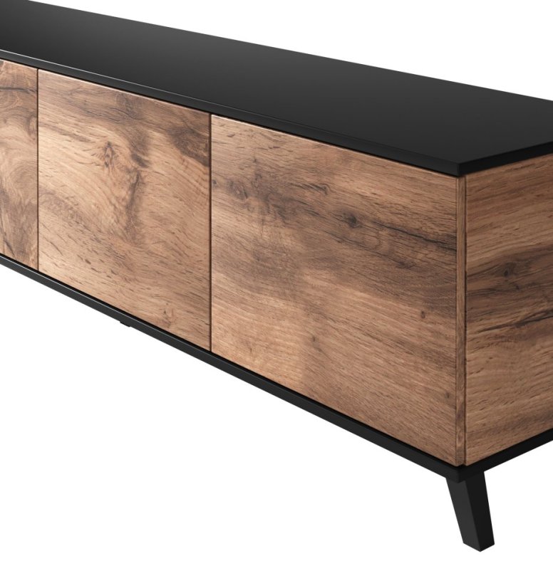 Televizní stolek RANDOM 3 dub wotan/černý