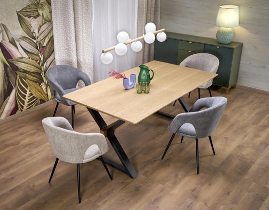 Rozkládací jídelní stůl HENRY 180(300)x100 přírodní/černý