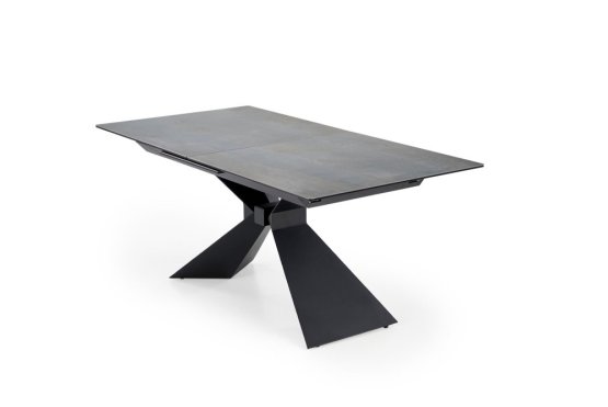 Rozkladací jedálenský stôl LUCIANO 180(230)x90 modrý mramor/čierny