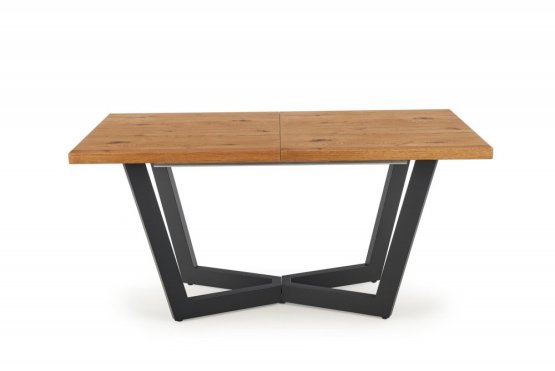 Rozkladací jedálenský stôl MASSIVE 160(250)x90 dub svetlý/čierna
