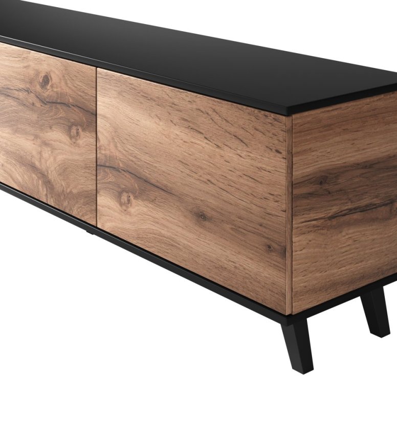 Televizní stolek RANDOM 2 dub wotan/černý