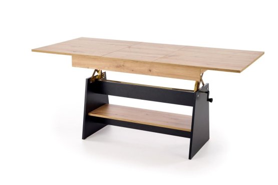 Rozkladací konferenčný stolík ERIKA dub artisan/čierna