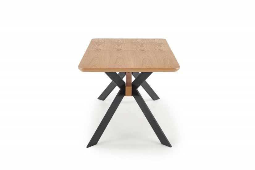 Rozkládací jídelní stůl BACARDI 160(220)x90 dub přírodní/černý