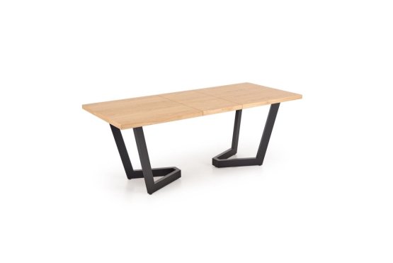 Rozkladací jedálenský stôl MASSIVE 2 160(250)x90 dub prírodný/čierna