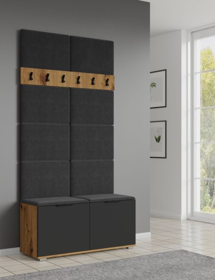 Čalúnený nástenný panel CLIF P-50 sivá
