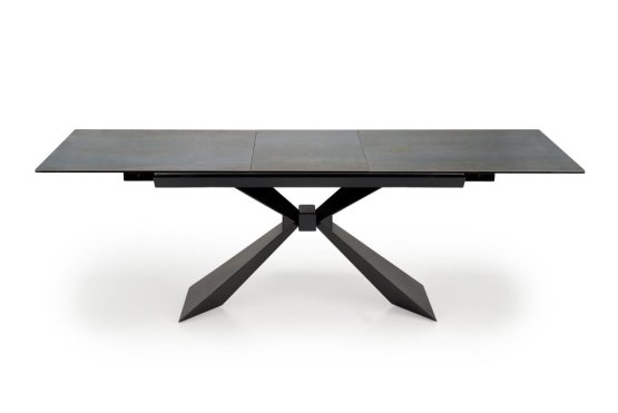 Rozkladací jedálenský stôl LUCIANO 180(230)x90 modrý mramor/čierny