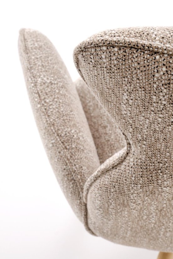 Jedálenské kreslo K585 tmavo béžové/dub prírodné