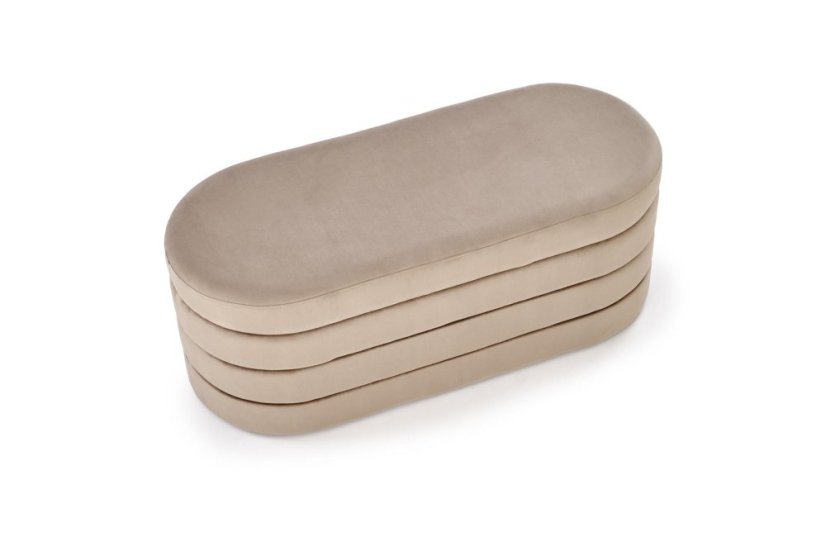 Čalouněná lavice CALPI s úložným prostorem béžová