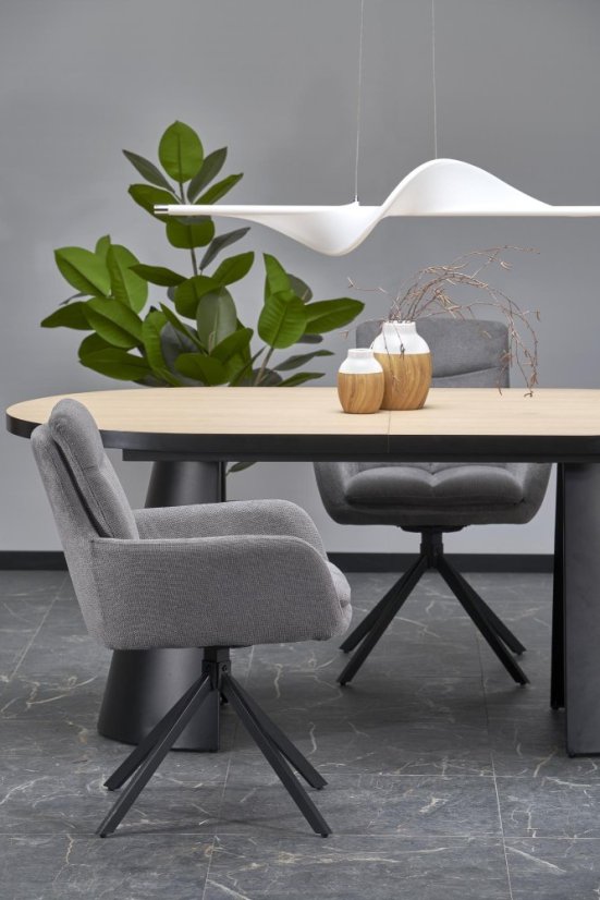 Rozkládací jídelní stůl GIACOMO 180(240)x100 přírodní/černý