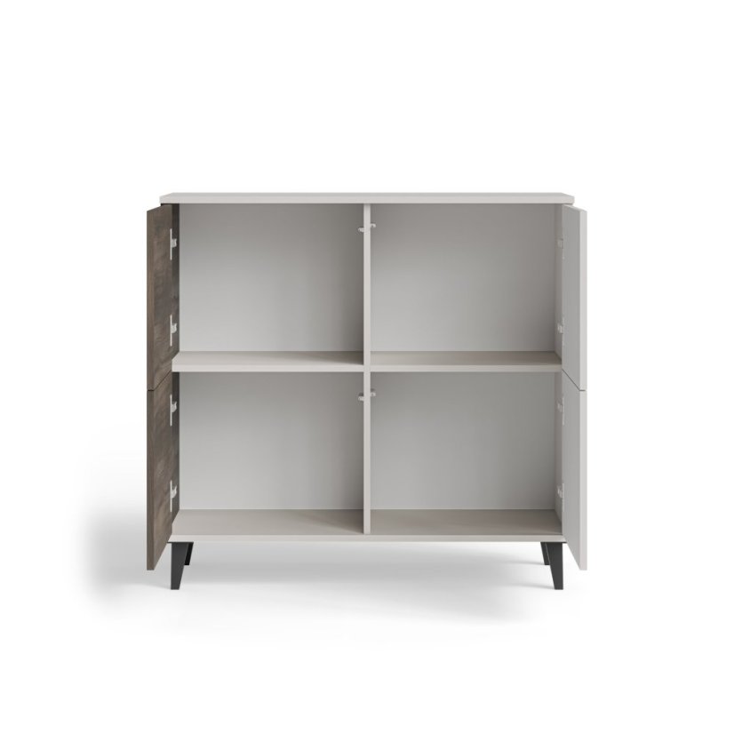 Komoda RANDOM 2 KM-2 kašmír/orech/čierna