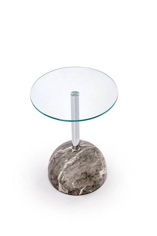 Konferenční stolek ARIANA šedý mramor/sklo