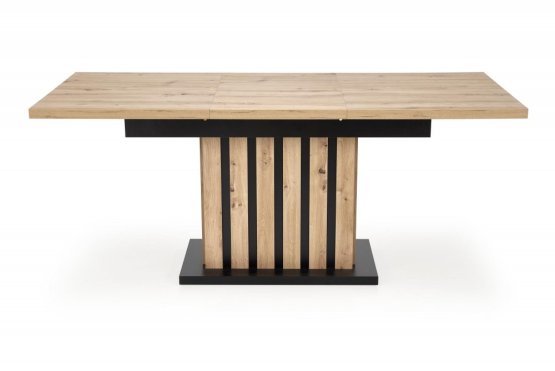 Rozkladací jedálenský stôl LAMELLO 130(180)x80 dub artisan/čierny