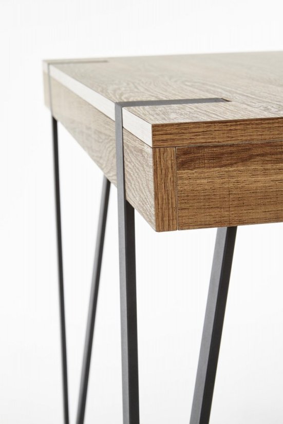 Písací stôl B39 čierny/orech medový