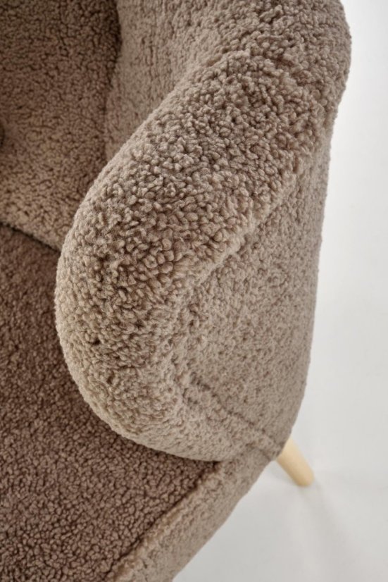 Čalúnené kreslo MOCCA tmavo hnedá