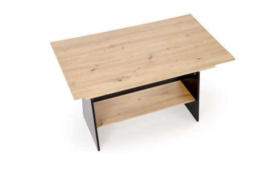 Rozkladací konferenčný stolík ERIKA dub artisan/čierna