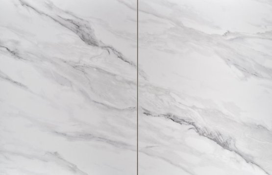 Rozkladací jedálenský stôl DANCAN 160(220)x90 biely mramor/sivá