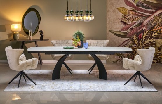 Rozkladací jedálenský stôl VESNA 160(240)x90 béžový mramor