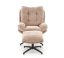 Čalouněné křeslo PESTO s podnožkou béžové