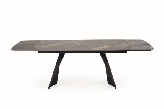 Rozkladací jedálenský stôl ARMANI 165(241)x90 čierny mramor/čierna