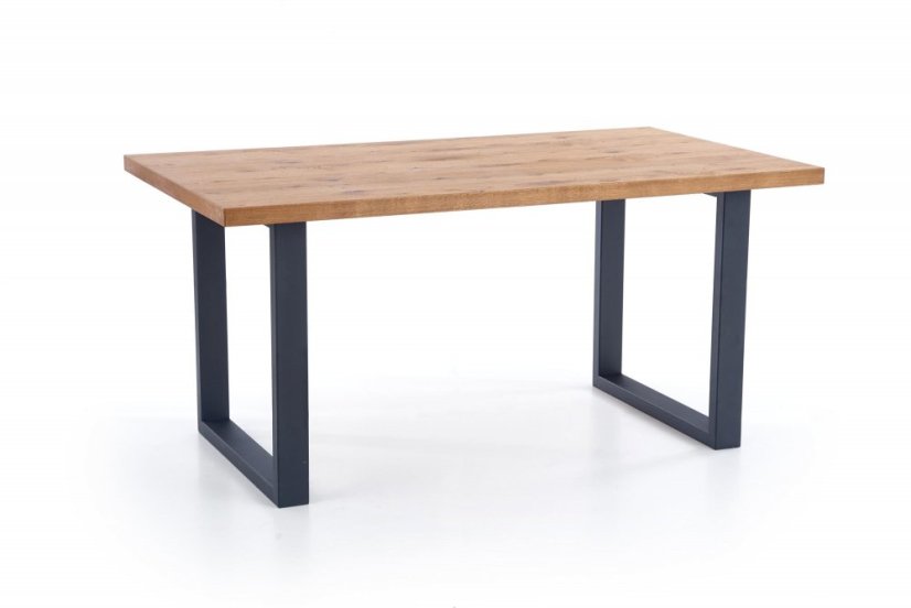 Rozkládací jídelní stůl PEREZ 160(250)x90 světlý dub/černý