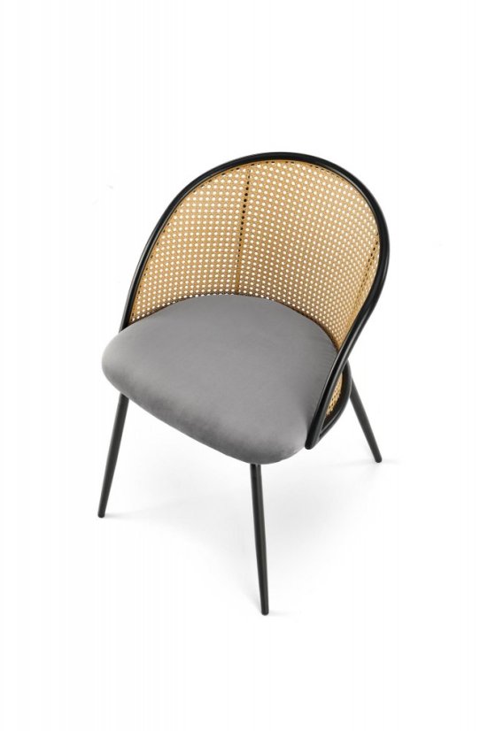 Jedálenská stolička / kreslo K508 sivá