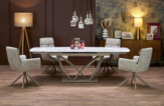 Rozkladací jedálenský stôl BENJAMIN 160(240)x70 béžový/kašmírový