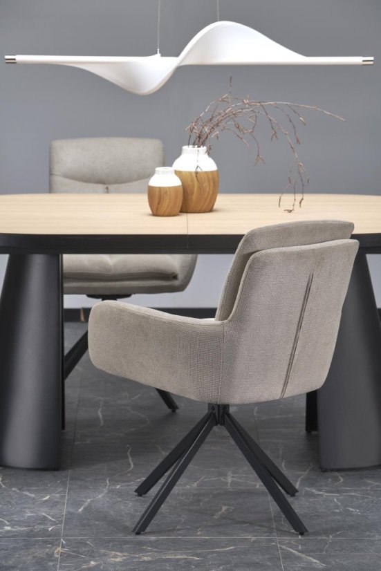 Rozkládací jídelní stůl GIACOMO 180(240)x100 přírodní/černý