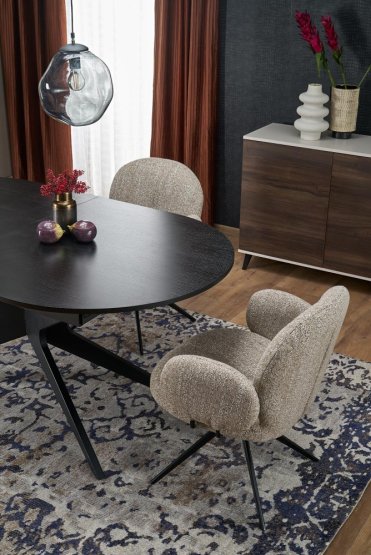 Rozkladací jedálenský stôl SANDRO 180(240)x100 čierny