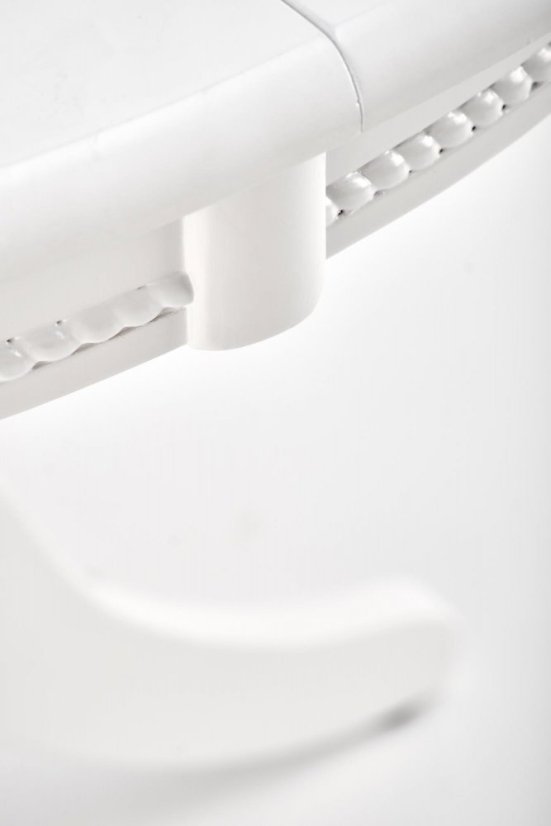 Rozkládací jídelní stůl WILLIAM 90(124)x90 bílý