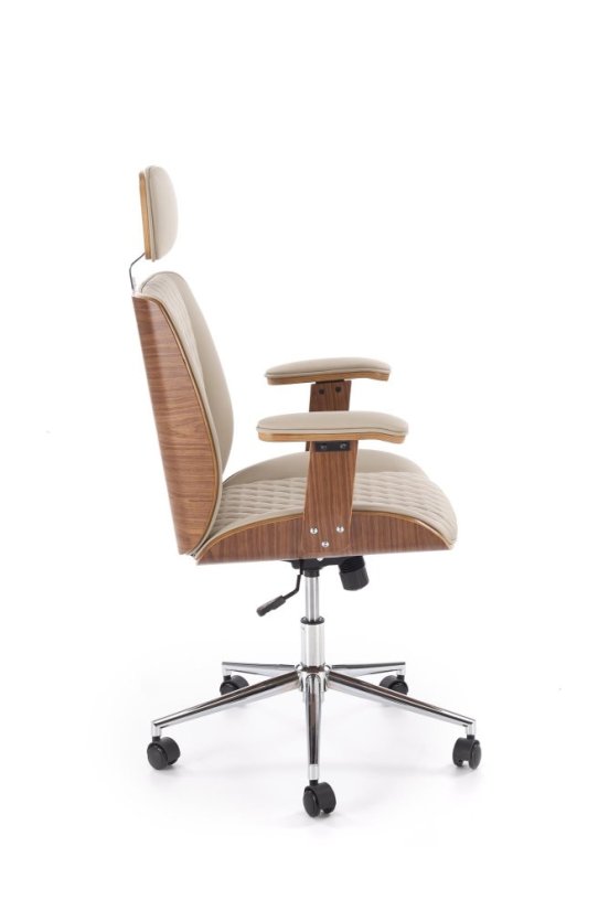 Kancelárske kreslo TIMBER orech/béžová