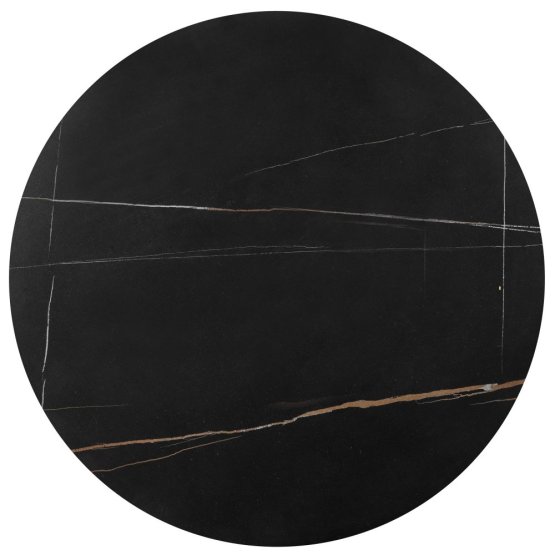 Konferenční stolek FATIMA - sada 2 ks černý mramor/zlatý